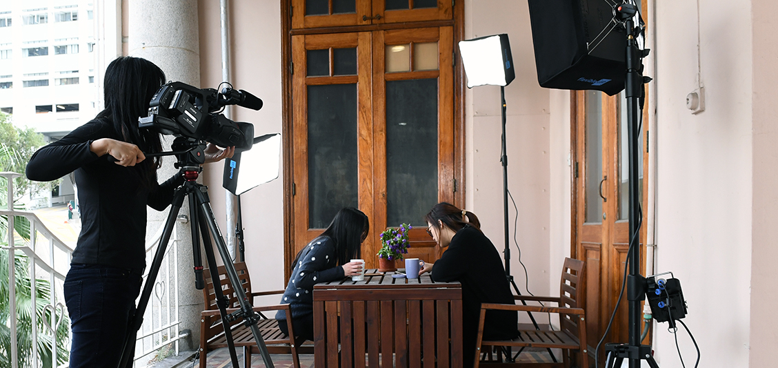 Filming on HKU Campus